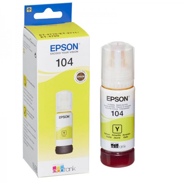 Epson 104 Tintenflasche Yellow T00P440 für ET-1810 ET-2710 ET-2711 ET-2712 ET-2714