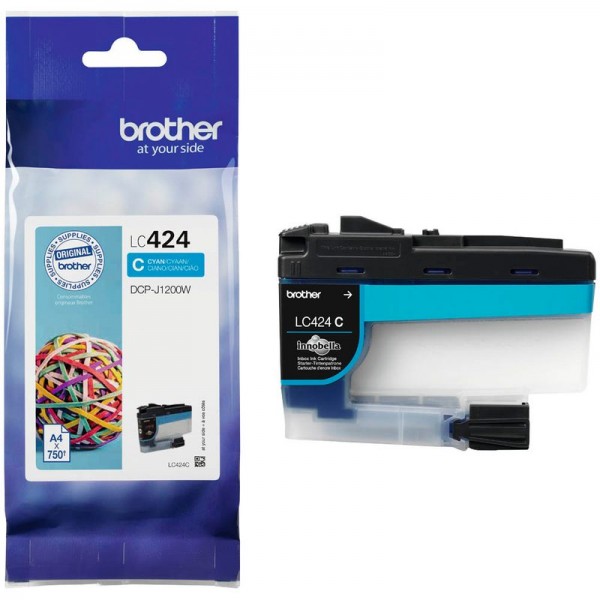 Brother LC424C Tintenpatrone Cyan ca. 750 Seiten für DCP-J1200W