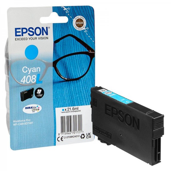 Epson T09K2 Tinte Cyan 408L DURABrite Brille Epson WorkForce Pro WF-C4310DW WF-C4810DTWF