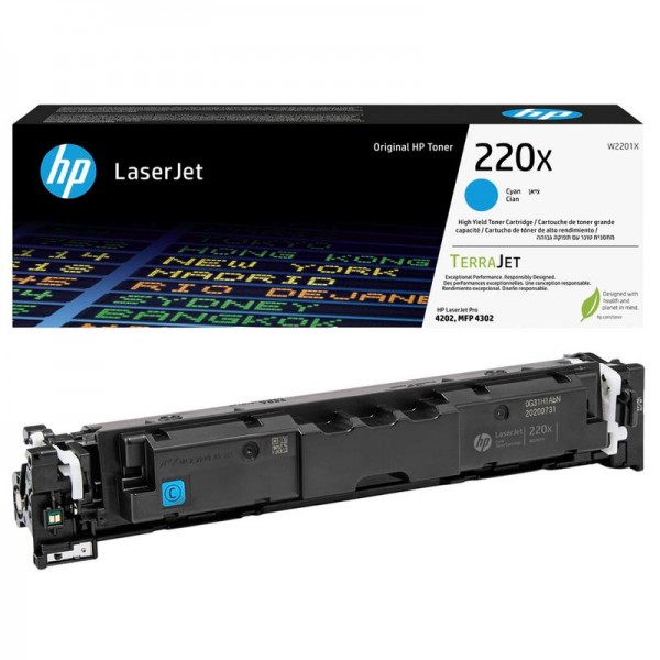 HP 220X Toner cyan W2201X für Color LaserJet Pro 4201 4202 4203 Color LaserJet Pro MFP 4301 4302