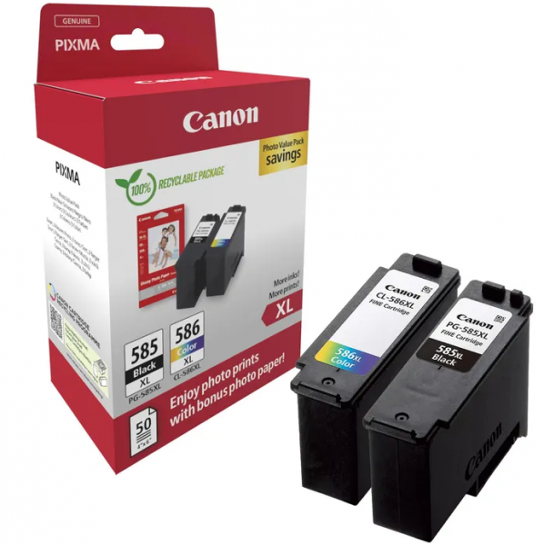 Canon PG-585XL + CL-586XL Photo Value Canon Pixma TS7600 TS7650 TS7740i TS7750 6204C005