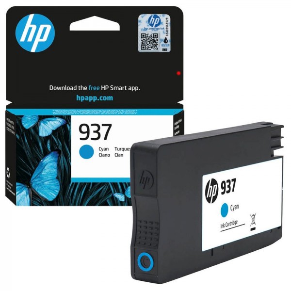 HP 937 Cyan Original Tintenpatrone 4S6W2NE#CE1