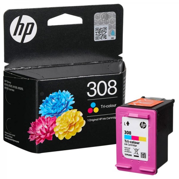 HP 308 Original Tinte Tri-Colour für Envy 6110 6120 6130 6520 6530 7FP20UE