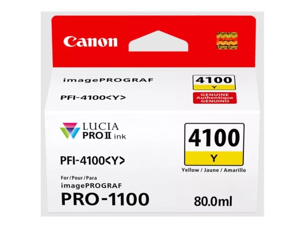 Canon PFI-4100 Tinte Yellow 6780C001 für imagePROGRAF PRO-1100-Copy