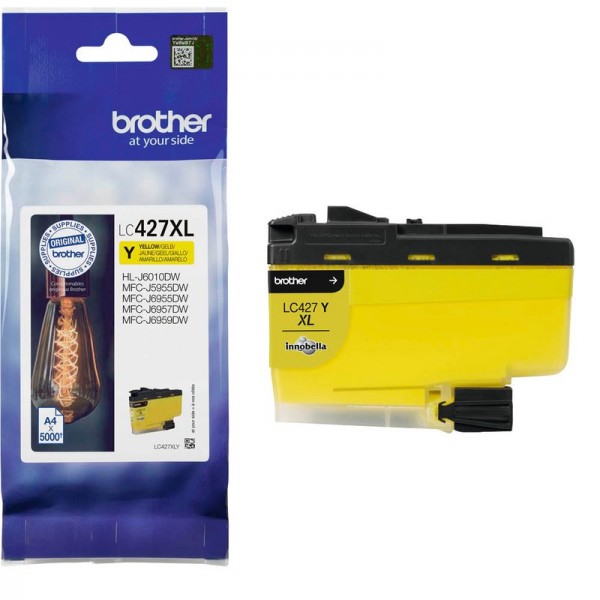 Brother LC427XLY Tintenpatrone yellow ca. 5.000 Seiten für HL-J6010DW MFC-J5955DW MFC-J6955DW