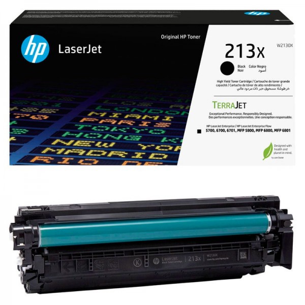 HP 213X Original Toner Schwarz W2130X für Color LaserJet Enterprise 5700dn 6700dn