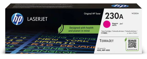 HP 230A Magenta Toner HP Color LaserJet Pro 4201 4203 HP MFP 4301 MFP 4303 W2303A