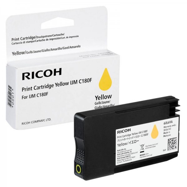 Ricoh 408520 Tinte Yellow für IJM C180F ca. 1.600 Seiten