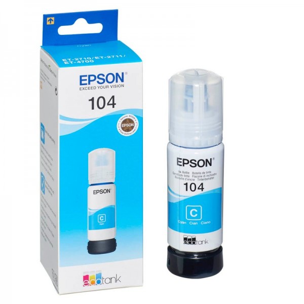 Epson 104 Tintenflasche Cyan T00P24 für ET-1810 ET-2710 ET-2711 ET-2712 ET-2714