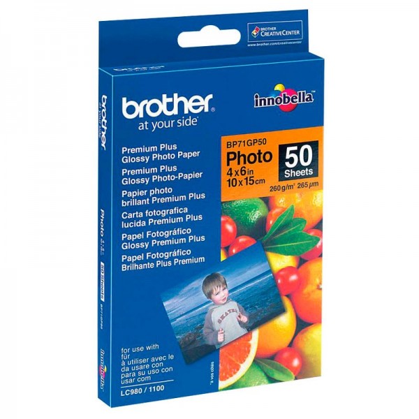 Brother BP71GP50 - Glänzend - 100 x 150 mm 50 Blatt Fotopapier