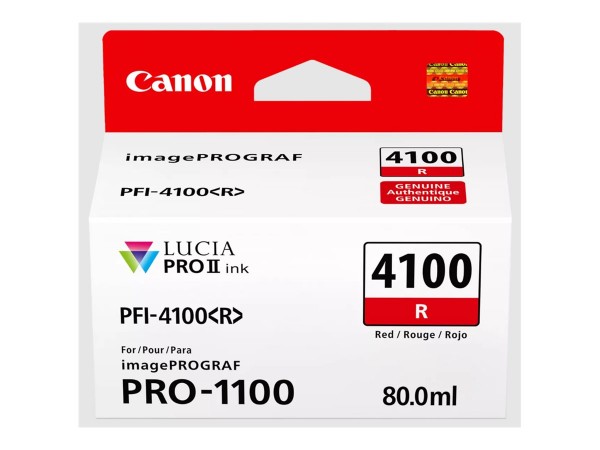 Canon PFI-4100 Tinte Red 6785C001 für imagePROGRAF PRO-1100