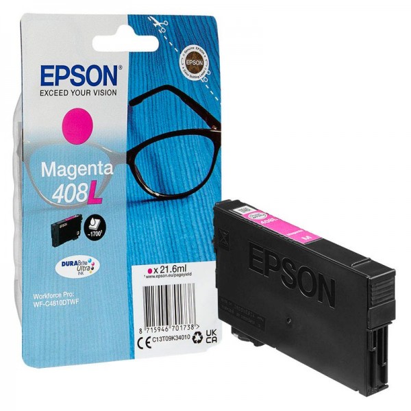 Epson T09K3 Tinte Magenta 408L DURABrite Brille Epson WorkForce Pro WF-C4310DW WF-C4810DTWF