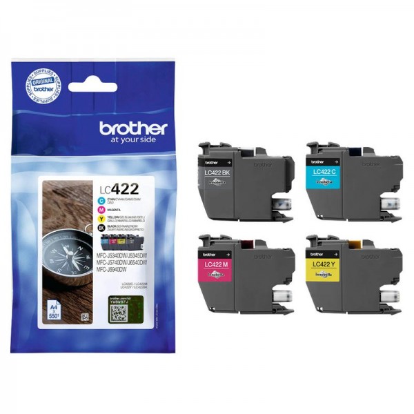 Brother LC422VAL Multipack für MFC-J5340DW MFC-J5340DWE MFC-J5345DW MFC-J5740DW MFC-J6540DW