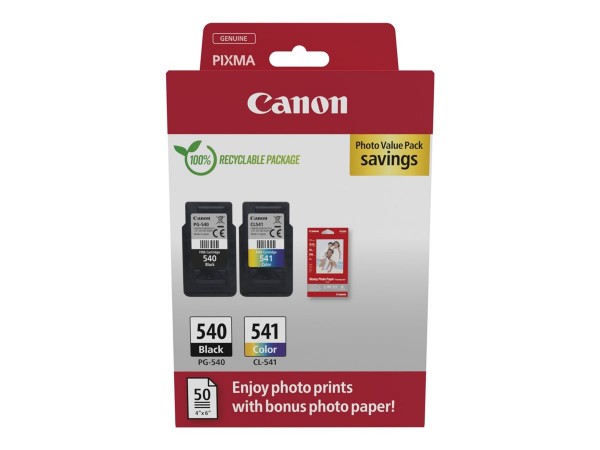 Canon PG-540/CL-541 Fotopapier Value Pack 2er- Pack 5225B013 für Pixma TS5150 TS5151