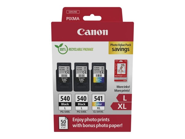 Canon PG-540Lx2/CL-541XL Fotopapier Value Pack 2er- Pack 5224B015 für Pixma TS5150 TS5151