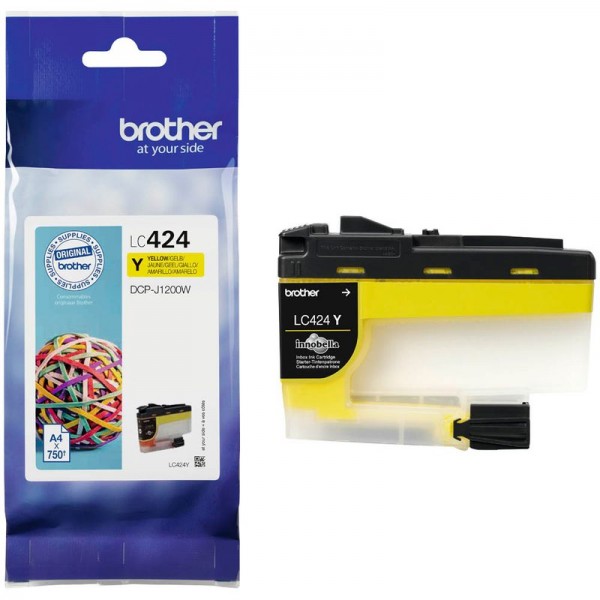 Brother LC424Y Tintenpatrone Yellow ca. 750 Seiten für DCP-J1200W