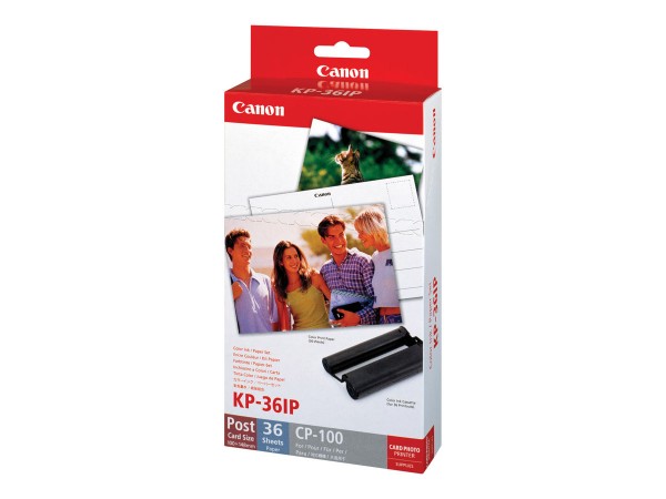 Canon KP-36IP Fotopapier 100x148mm 36 Blatt + Tintenkassette 7737A001 für Selphy CP1000 CP1200 CP130