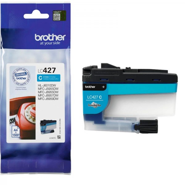 Brother LC427C Tintenpatrone cyan ca. 1.500 Seiten für HL-J6010DW MFC-J5955DW MFC-J6955DW