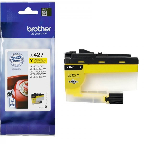 Brother LC427Y Tintenpatrone yellow ca. 1.500 Seiten für HL-J6010DW MFC-J5955DW MFC-J6955DW