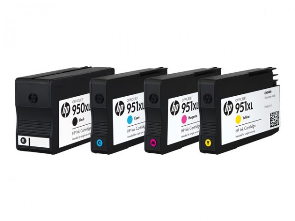 HP 950XL HP 951XL Tinte schwarz und dreifarbig hohe Kapazität Multipack  C2P43AE HP Officejet Pro 8100 Pro 8600 HP 251dw HP 276dw |  PrinterPoint24.com Drucker Kopierer alle Hersteller