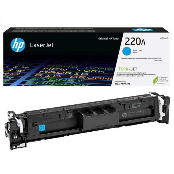 HP 220A Toner cyan W2201A für Color LaserJet Pro 4201 4202 4203 Color LaserJet Pro MFP 4301 4302